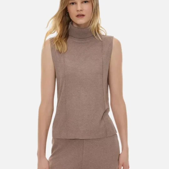 Soft-touch vest sweater